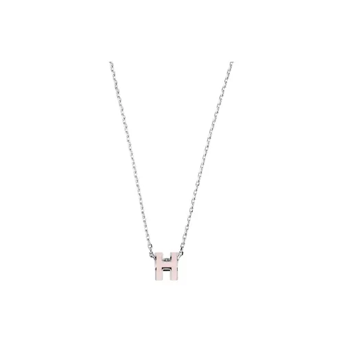 HERMES Mini Pop H Pendant Palladium-tone 