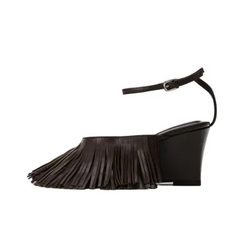 ZARA One Strap Sandals 7cm Women's Brown