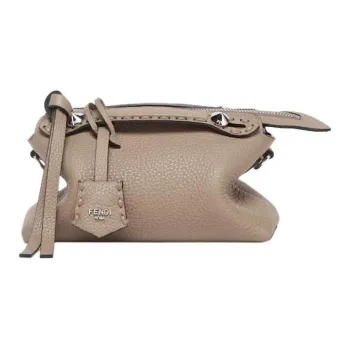 FENDI Calfskin Shoulder Bag, Crossbody Bag, Handbag Mini Women's Gray