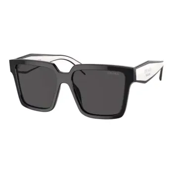 PRADA Plate Frame Square Sunglasses Unisex Beige