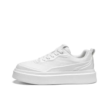 HLA Trendy Height Increasing Casual Fleece Lined White Sneakers Skateboard Shoes Men's