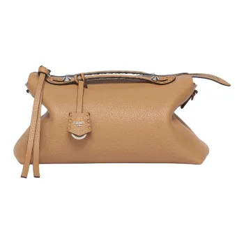 FENDI By The Way Series Calfskin One Shoulder Handbag Tubas Women's Milk Coffee
