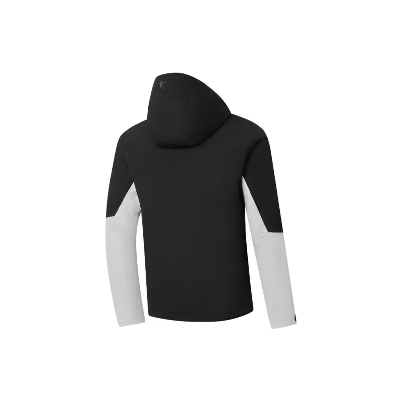 QIAODAN Mountain God Series Windbreaker Jackets Men Smoke White-3