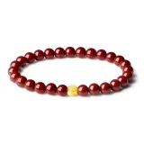 Turn The World around Fortune Cinnabar Beaded Bracelet[One]