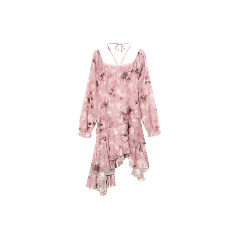 WESTLINK Long Sleeved Dresses Women's Pink-1