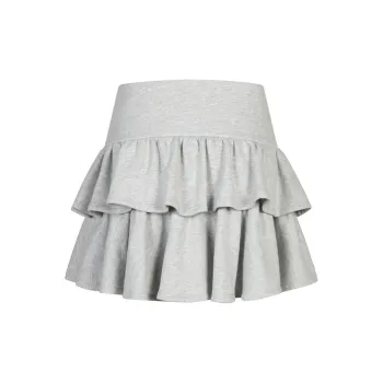 Three Quarters Casual Short Skirts Women's Gray