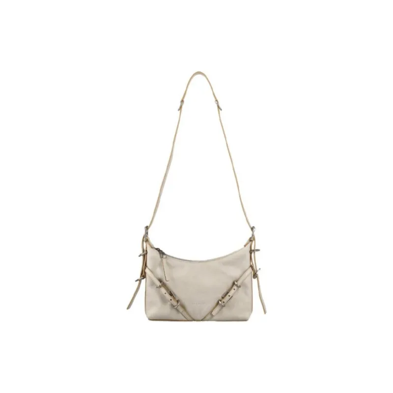 GIVENCHY Calfskin Handbag, Shoulder Bag Women's Gray-0