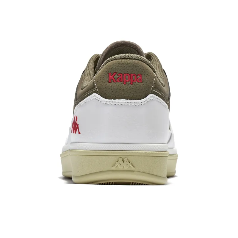 Kappa Non slip Lightweight Low Top Skateboard Shoes Unisex White Green-4