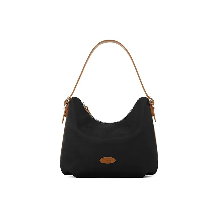 AVOKE Nylon With Cow Leather Tote Shoulder Bag, Crossbody Bag Unisex Multicolor-14