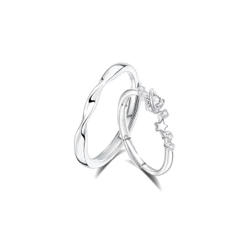 Asia Star Sterling Silver Rings Unisex