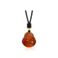 Jade Buddha Pendant+Gold Bead
