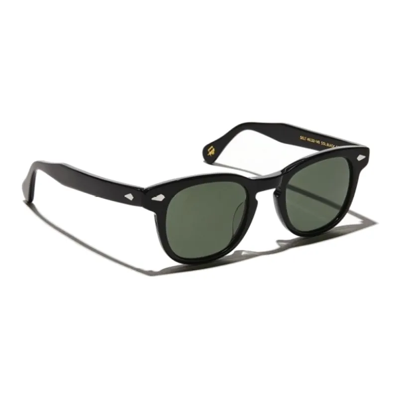 MOSCOT Acetate Irregular Shape Sunglasses Men's Black-2