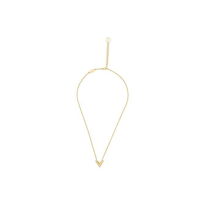 LOUIS VUITTON Necklace Essential V Gold-1