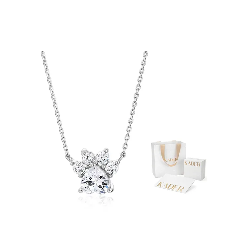 KADER 925 Sterling Silver Necklaces Women's Silver White, Goddess Box-1