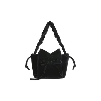 CHARLES&KEITH Fabric Handbag Crossbody Bag Small Size Women's Black/Pink