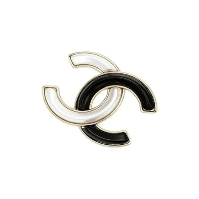 CHANEL Metal Brooches Unisex White-0