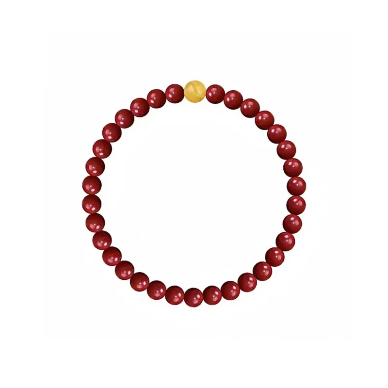Bailiang Reconstructed Cinnabar Jade Bracelets Women's-0