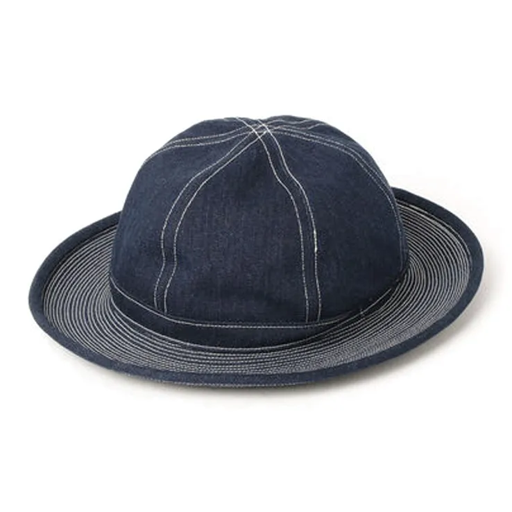 Beams Cotton Fabric Bucket Hats Men's Marine Blue-1