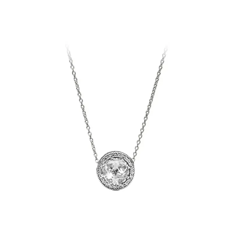 Pandora 925 Sterling Silver Necklaces Women's Multicolor-2