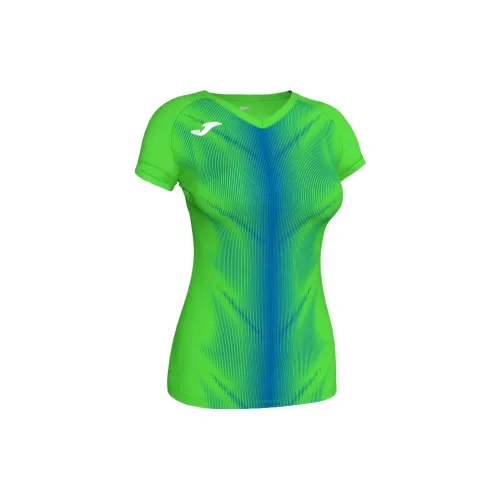 Joma T-Shirts Women's Neon Green/Royal Blue