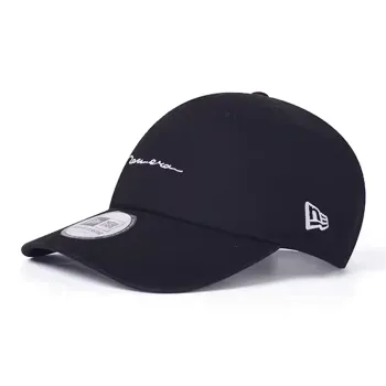 New Era Handwritten Logo Embroidered Baseball Cap Black