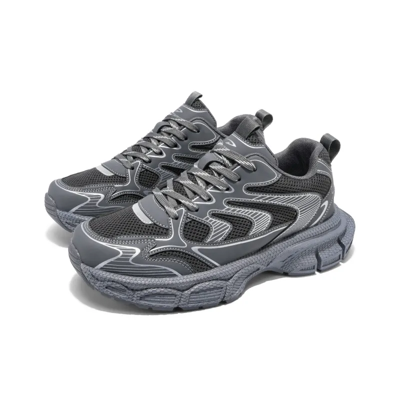 DEERWAY Cushioned Wear-Resistant Height Increasing Low-Top Chunky Sneakers Men's-1