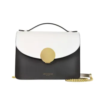 Le Parmentier Leather Handbag Shoulder Bag Crossbody Bag Regular Women's White & Black