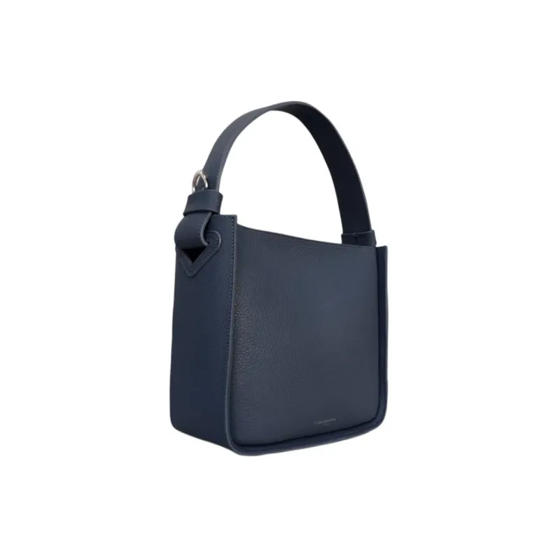 Le Parmentier Calfskin Shoulder Bag Crossbody Bag Handbag Medium Size Women's Marine Blue-1