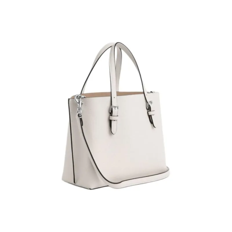 COACH Mollie Cow Leather Tote Bag, Shopping Bag, Shoulder Bag, Crossbody Bag, Handbag Medium Size Women's White-1