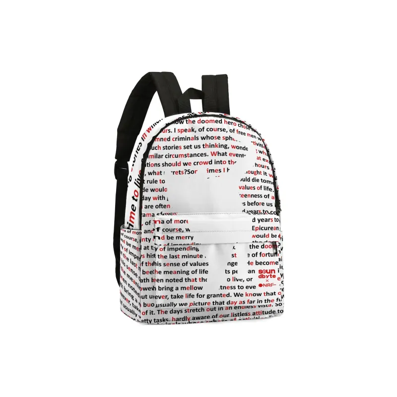 ONRF Polyester Students Backpack Regular Unisex White-2