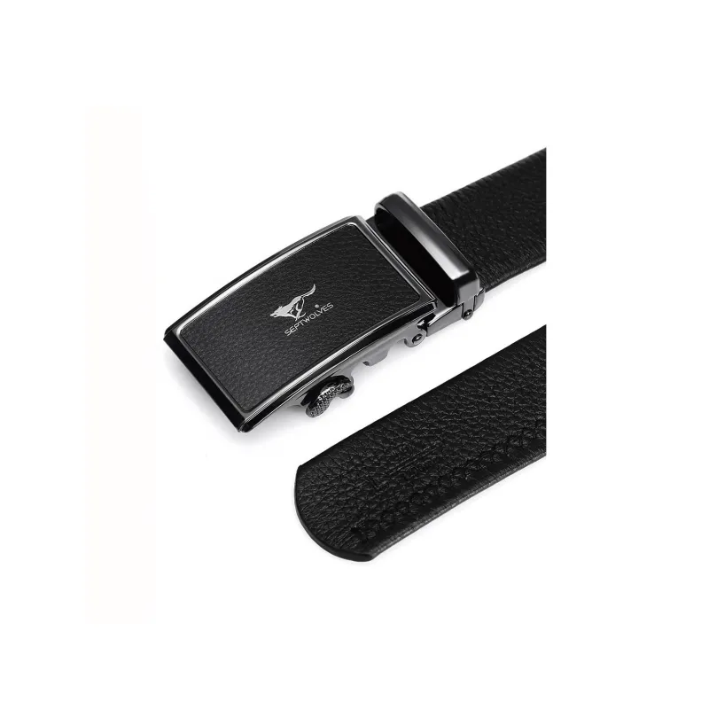 SEPTWOLVES Cow Leather Leather Belts Men's Width 3.5CM-1