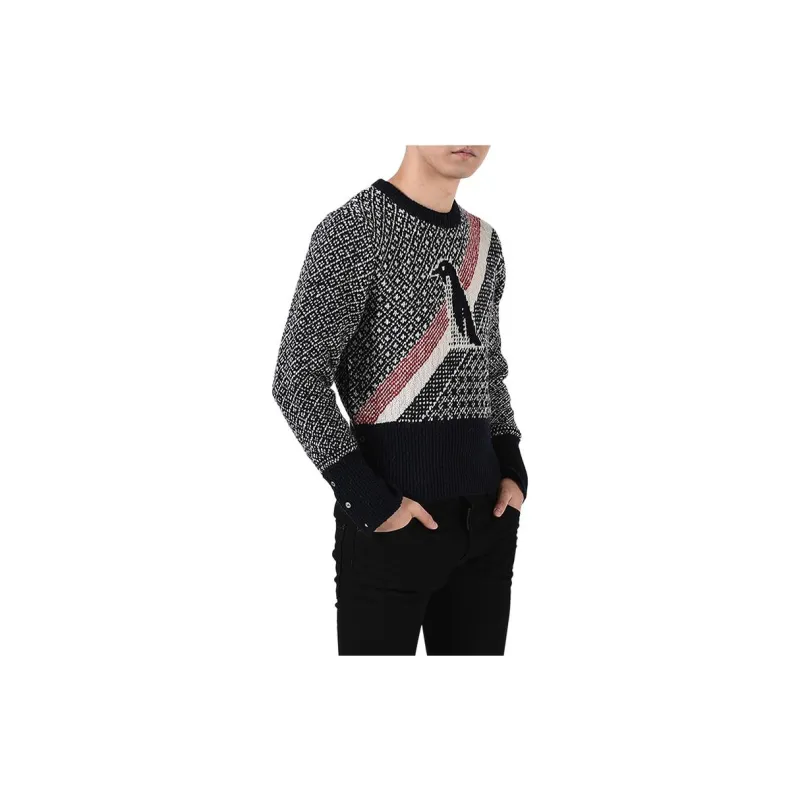 THOM BROWNE· Sweater Men's Gray-4
