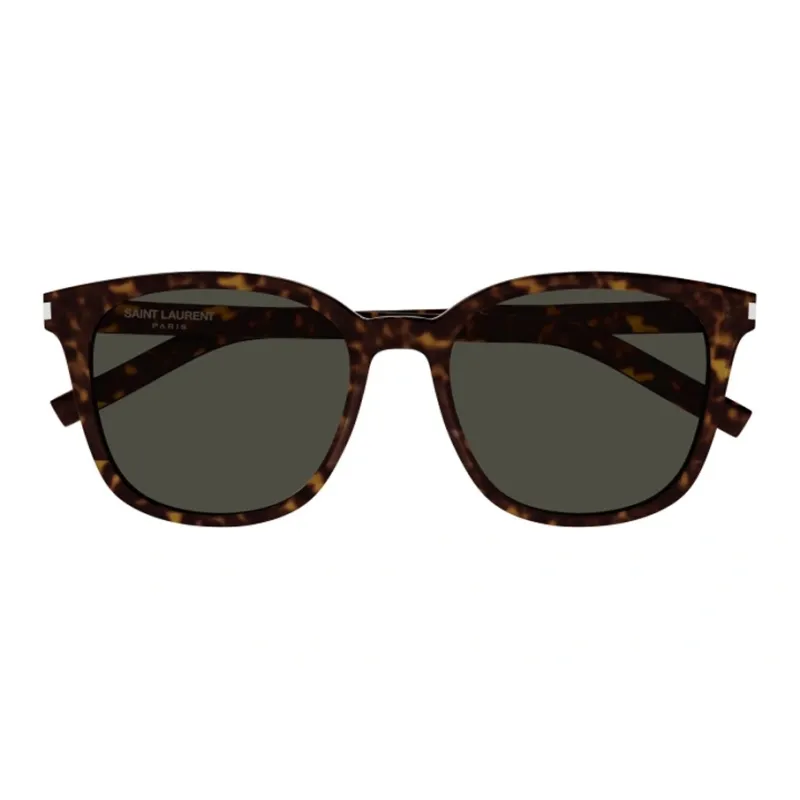SAINT LAURENT Injection Molded Square Sunglasses Women's Tortoiseshell-1