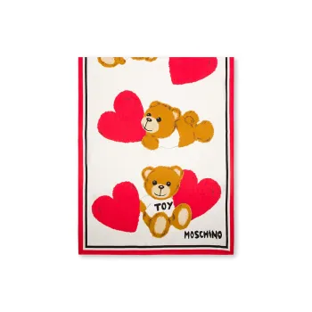 MOSCHINO Silk Scarves Women's Pink/Beige