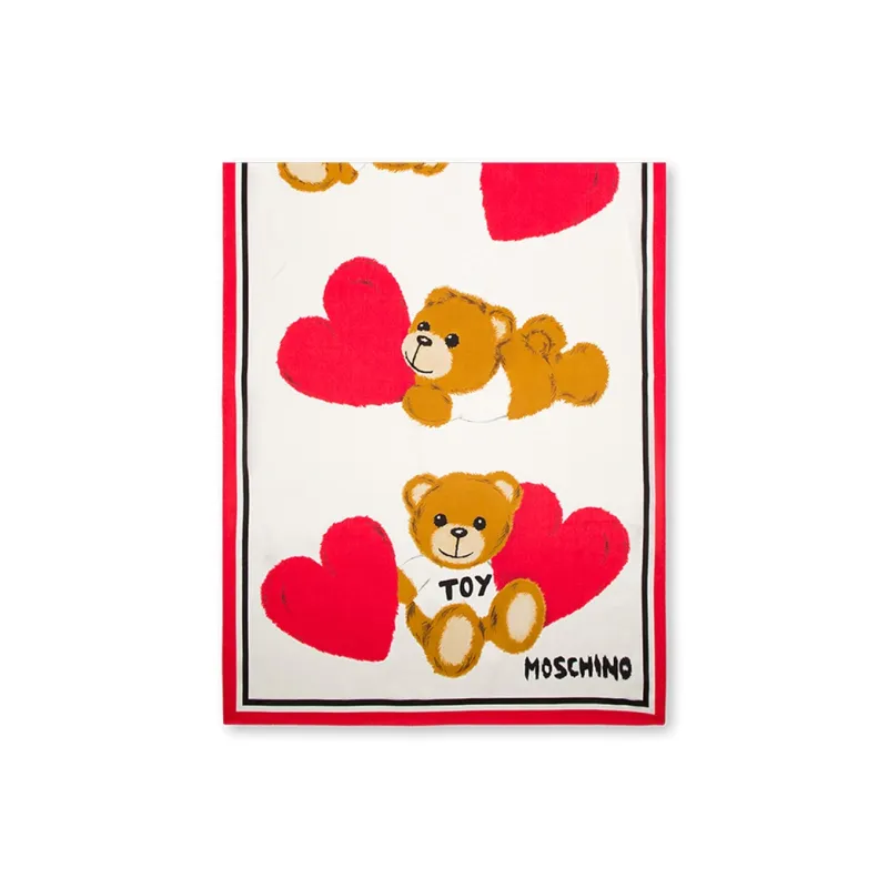 MOSCHINO Silk Scarves Women's Pink/Beige-0