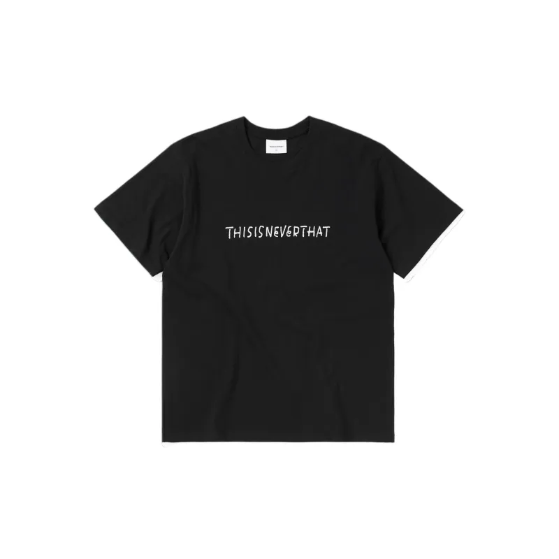 Thisisneverthat Long Field Collaboration T Shirts Unisex Black-1