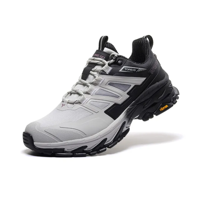 TOREAD Anti-Slip Wear-Resistant Low-Top Trekking Shoes Women's Gray Black-1