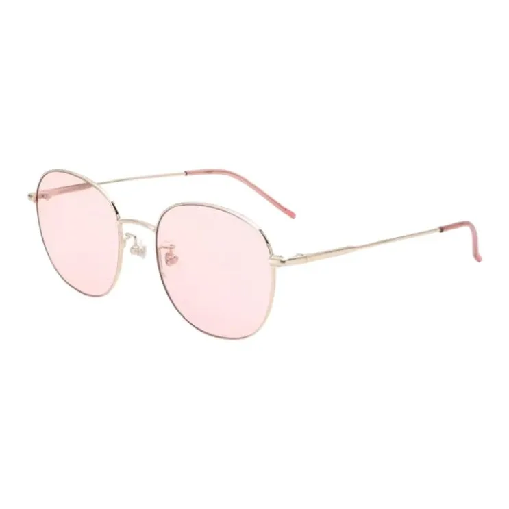 JINS Metal Oval Sunglasses Unisex Gold-0