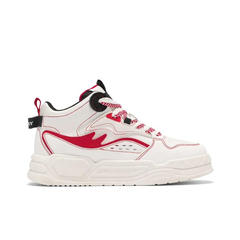 DEERWAY Thermal Abrasion Resistant Lightweight Mid Top Height Increasing Stylish Skateboarding Shoes Men's-2
