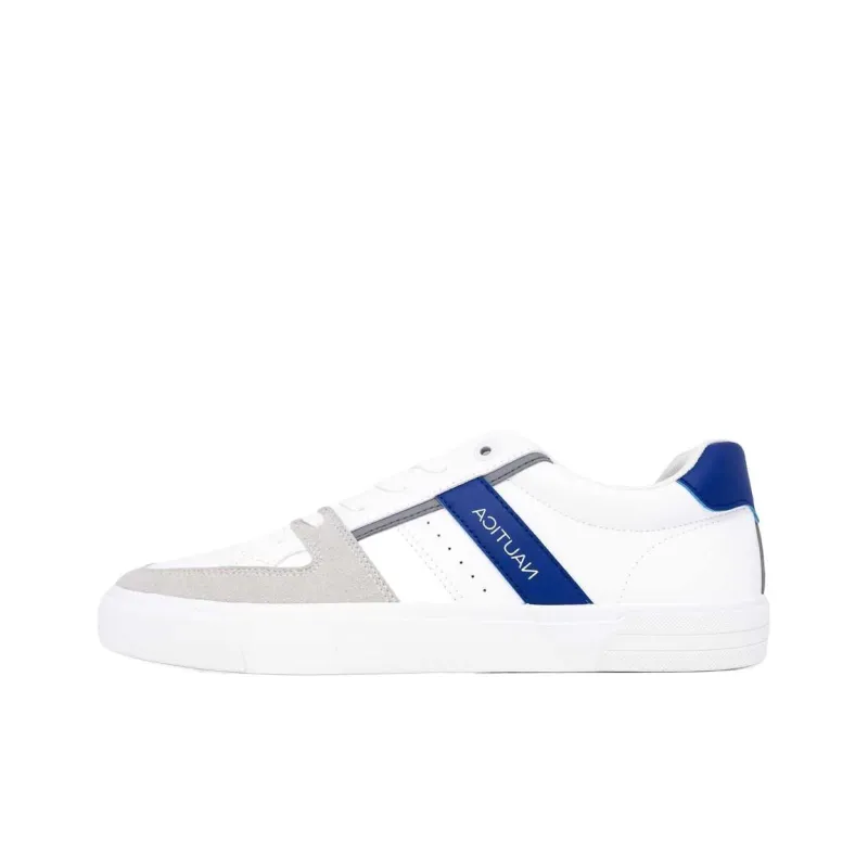 NAUTICA Anti-Slip And Wear-Resistant Breathable Skateboard Shoes Men's Sail White-0