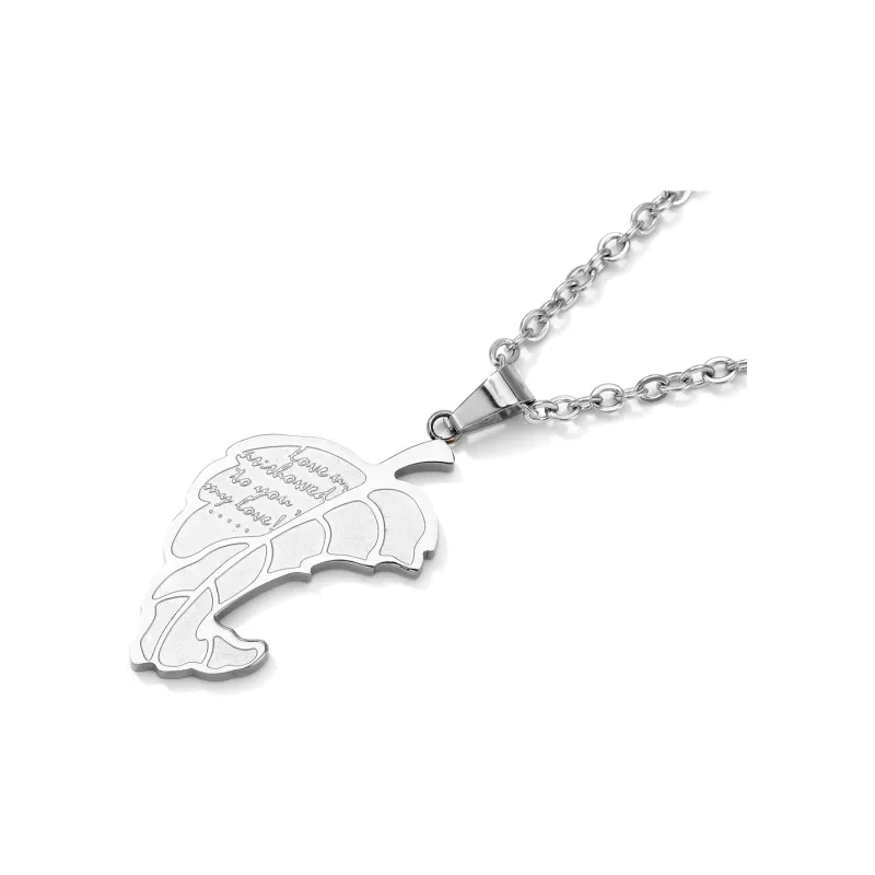 GENANX Necklaces Unisex Silvery White-3