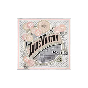 LOUIS VUITTON Mulberry Silk Scarves Women's Pink