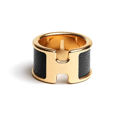 HERMES Metal Rings Unisex Black-0