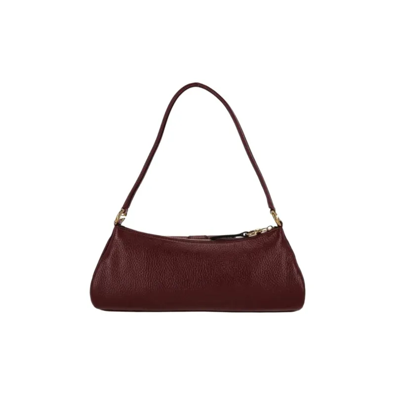 Chloe Shiny Grain Calfskin Handbag, Shoulder Bag Women's Burgundy-2