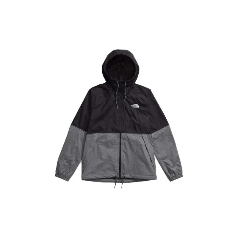 THE NORTH FACE Outdoor Hiking Windproof And Breathable Windbreaker Jacket Men's Black Gray-1