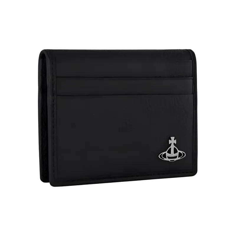 Vivienne Westwood Cow Leather Card Holder Men's Black-1