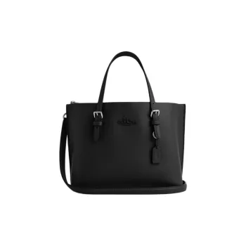 COACH Mollie Cow Split Leather Tote Bag Shopping Bag Shoulder Bag Crossbody Bag Handbag Medium Size Women's Black