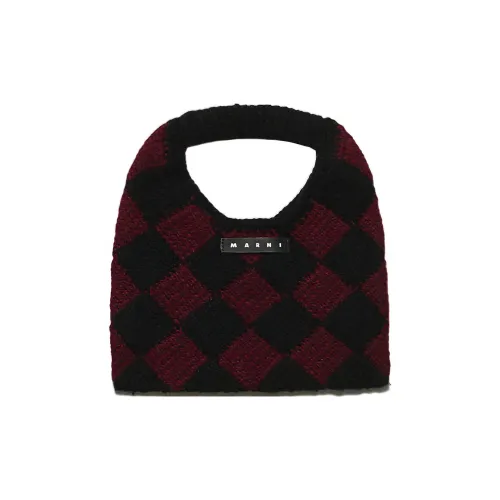 MARNI Cow Leather Handbag Kids' Burgundy/Black