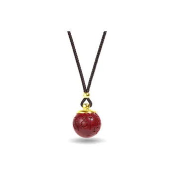 Sweet Kisses Reconstructed Cinnabar Jade Necklaces Unisex