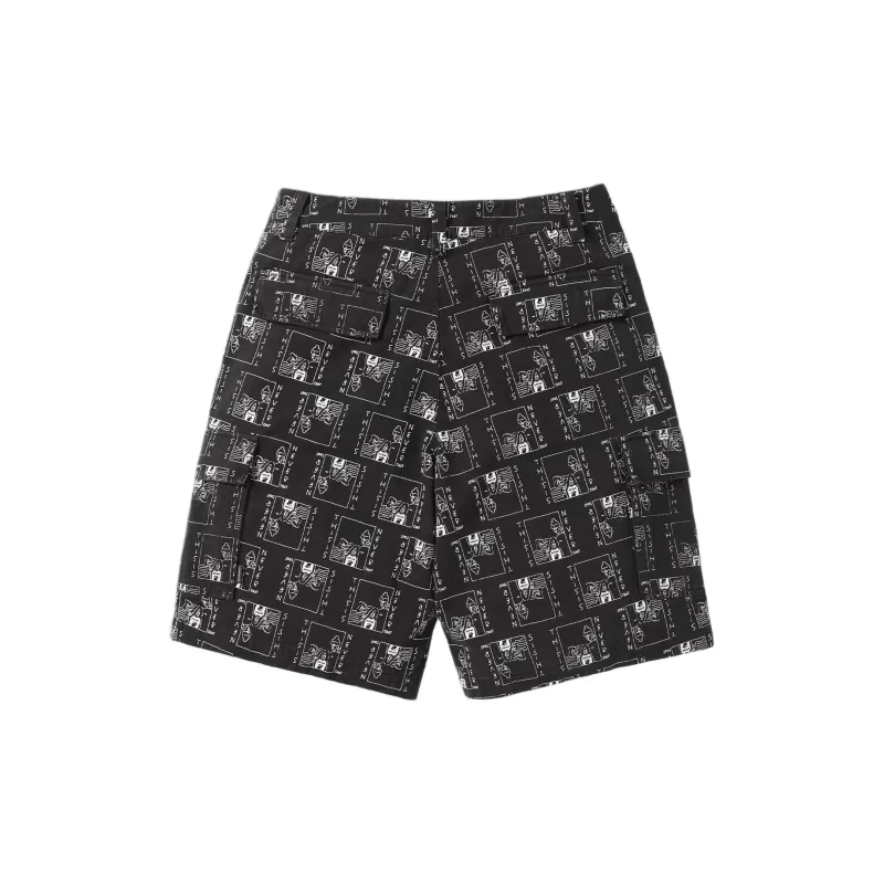 Thisisneverthat Long Field Collaboration Cargo Shorts Unisex Black-1